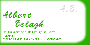 albert belagh business card